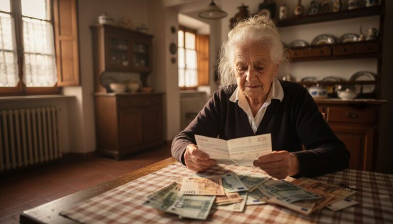 Pensionata italiana sopra i 70 anni controlla cedolino pensione minima 2026